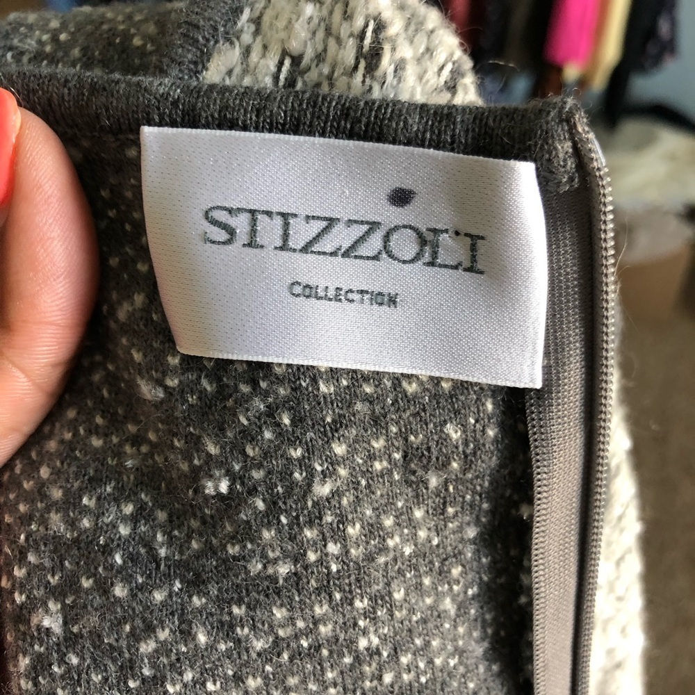 STIZZOLI | Tweed Sleeveless Midi Sheath Dress Sz M - Picture 7 of 7